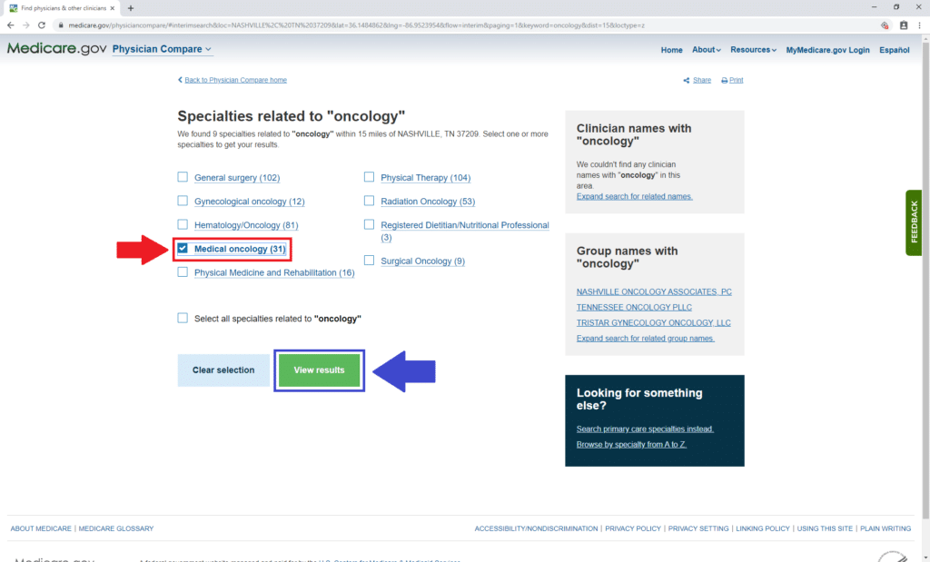 How to Find an Oncology Doctor Step 2 | Medicare Plan Finder