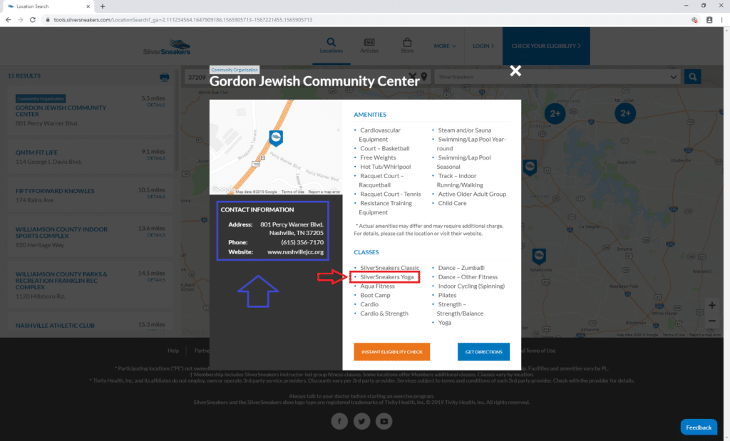 How to Find SilverSneakers Yoga Near You Step 4| Medicare Plan Finder