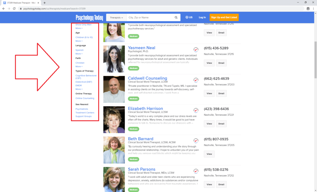 How to Find a Medicare Therapist Step 2b | Medicare Plan Finder
