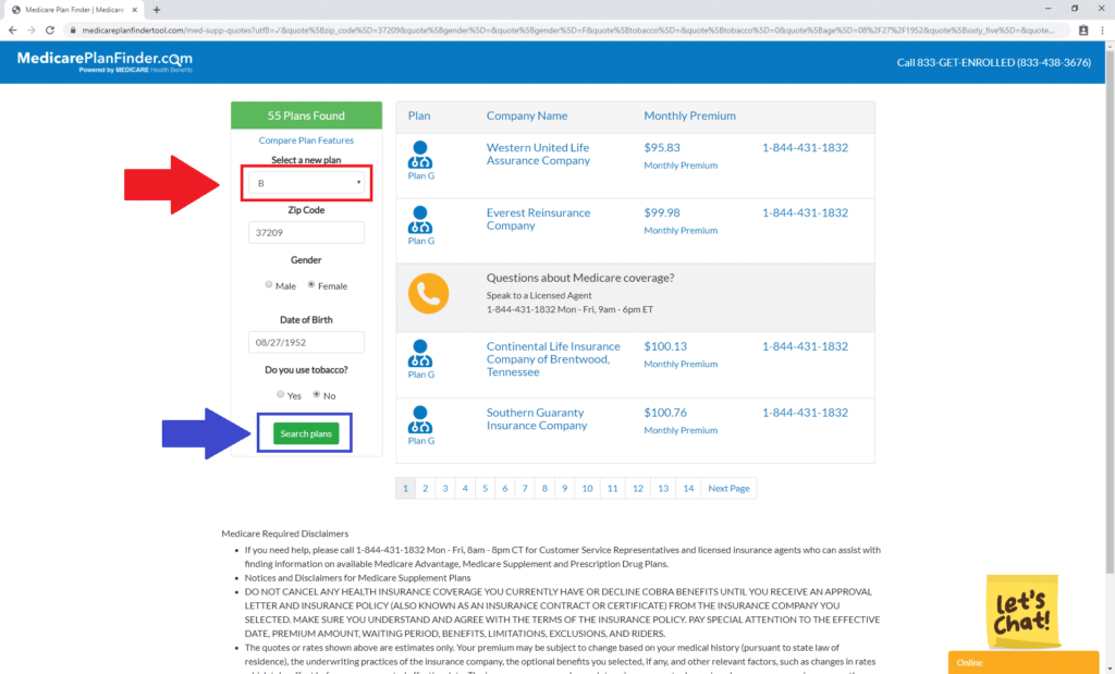 Medicare Supplement Finder Tool Step 5 | Medicare Plan Finder