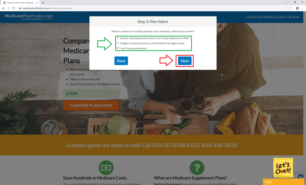 Medigap Plan Finder Tool Step 3 | Medicare Plan Finder 