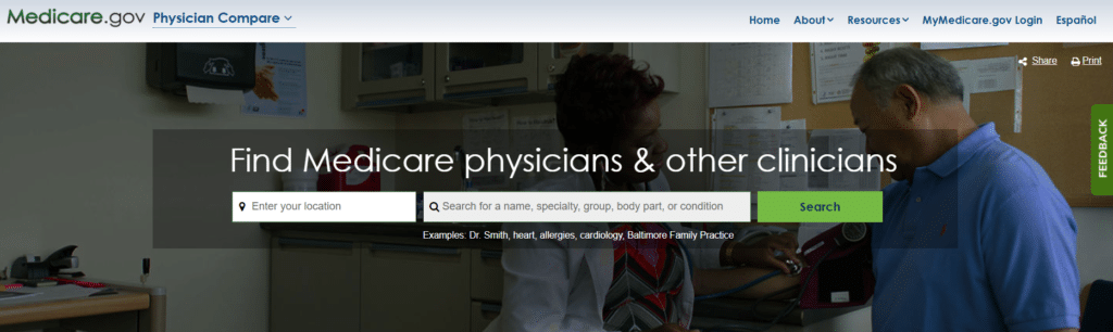 Medicare.Gov Physician Finder Tool