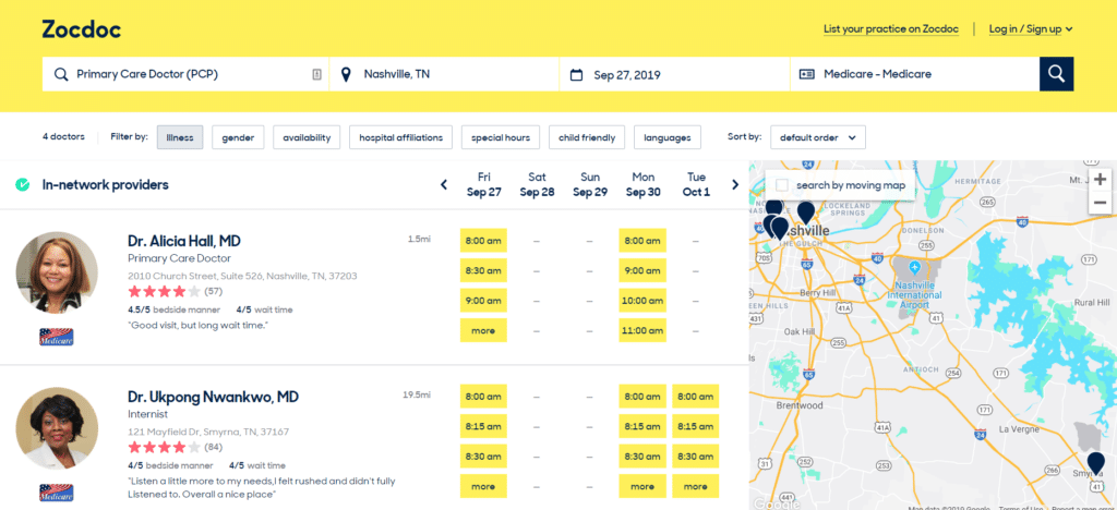 ZocDoc Medicare Doctor Finder